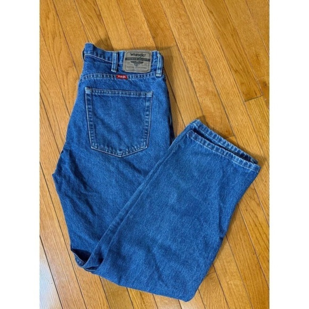 Wrangler Mens 96501DS Regular Fit Straight Leg Medium‎ Wash Denim Jeans 36x30